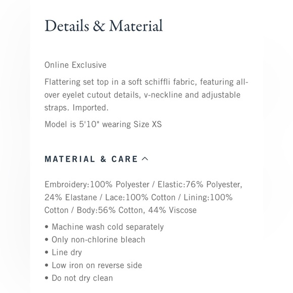 Abercrombie & Fitch Schiffli Set Cropped Tank Top - Picture 6 of 8